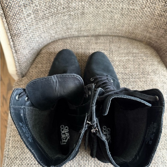 Franco Sarto L-Becks Boots Size 9 Black Suede Leather - Picture 8 of 12